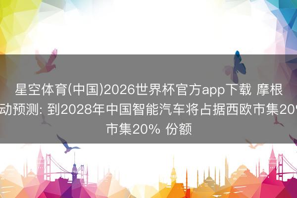 星空体育(中国)2026世界杯官方app下载 摩根大通触动预测: 到2028年中国智能汽车将占据西欧市集20% 份额