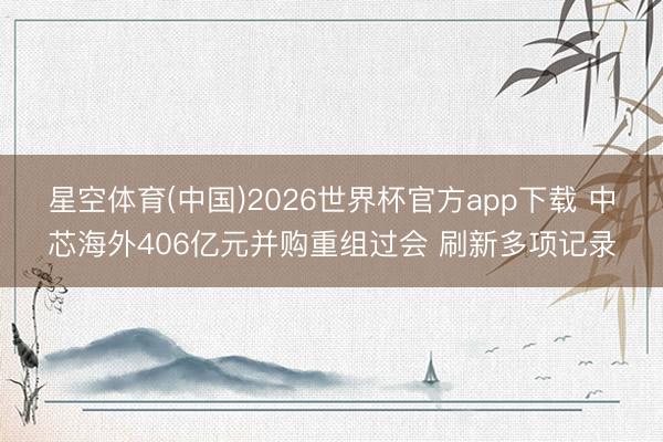 星空体育(中国)2026世界杯官方app下载 中芯海外406亿元并购重组过会 刷新多项记录
