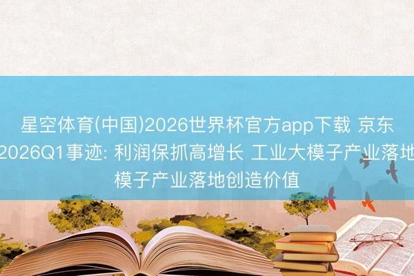 星空体育(中国)2026世界杯官方app下载 京东工业发布2026Q1事迹: 利润保抓高增长 工业大模子产业落地创造价值