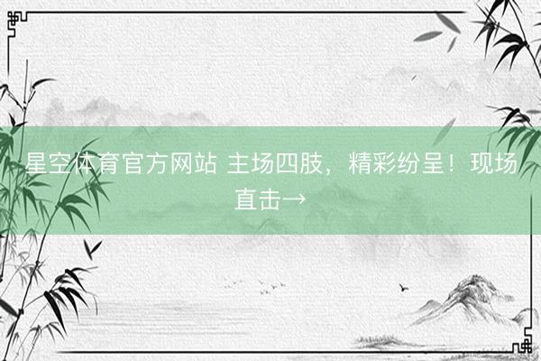 星空体育官方网站 主场四肢,精彩纷呈!现场直击→