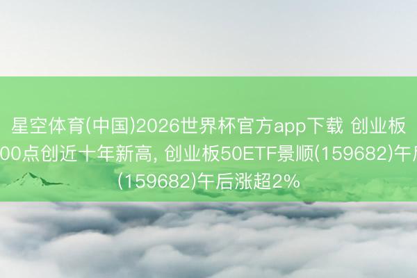 星空体育(中国)2026世界杯官方app下载 创业板指冲破4000点创近十年新高， 创业板50ETF景顺(159682)午后涨超2%