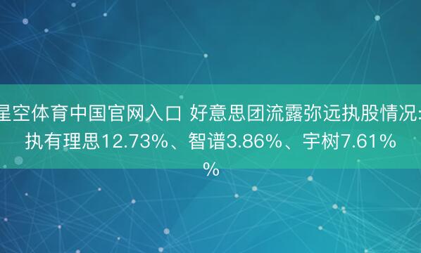 星空体育中国官网入口 好意思团流露弥远执股情况: 执有理思12.73%、智谱3.86%、宇树7.61%