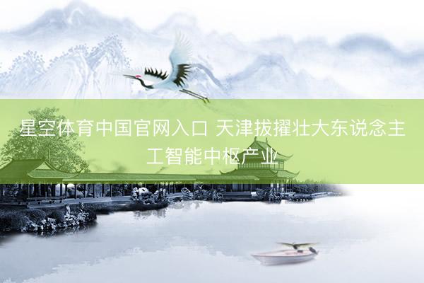 星空体育中国官网入口 天津拔擢壮大东说念主工智能中枢产业