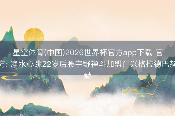 星空体育(中国)2026世界杯官方app下载 官方: 净水心跳22岁后腰宇野禅斗加盟门兴格拉德巴赫